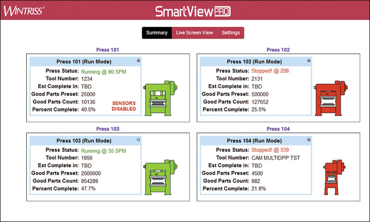 Wintriss Introduces New, Easy-to-Use SmartView PRO Network Interface for Press Automation Controller