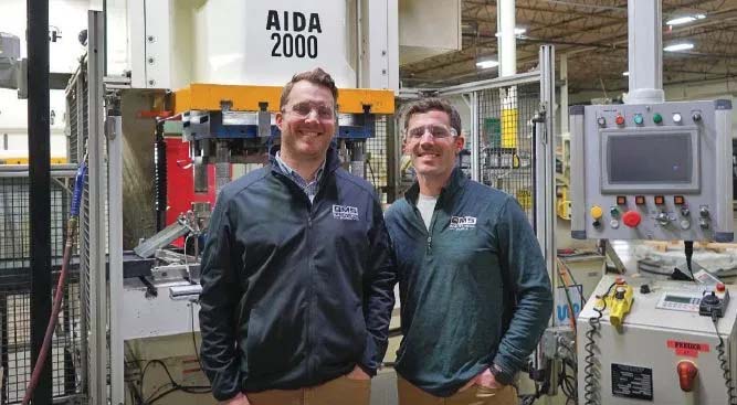 FOURTH-GENERATION LEADERSHIP // Quality Metal Stamping’s President Stephen Serling and Vice President Colin Serling maintain family culture and innovation as part of a recipe for longevity