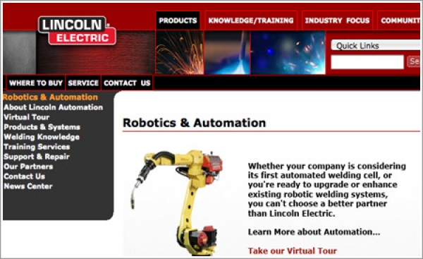 Lincoln Electric Automation updates Web site