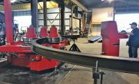 Davi Inc. angle roll equipment with radius-checking vision system helps Holloway Inc. provide perfectly shaped steel 